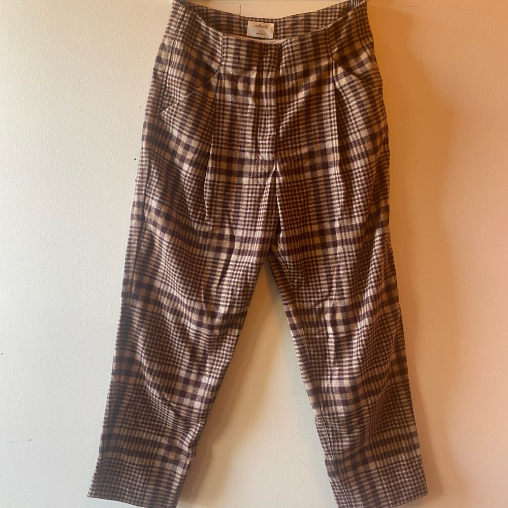 wilfred tartan easy pant